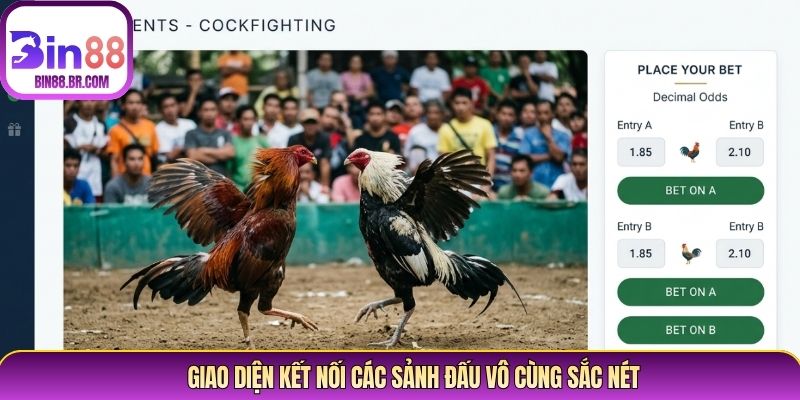Giao diện kết nối các sảnh đấu vô cùng sắc nét